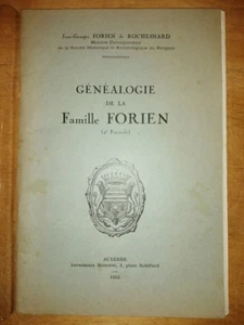 HERALDISCHER ADEL GENEALOGIE DER FAMILIE FORIEN PERIGORD 1952 GEMÄLDE - Bild 1 von 4