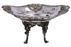 Centro de mesa Soporte para cuenco, CESTA, Mappin & Webb, Plateado, Repousse Rococó, 15" - Imagen 1 de 21