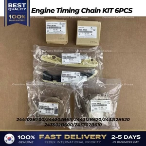 ⭐Genuine⭐ Engine Timing Chain KIT 6PCS for Hyundai Accent Veloster Kia Forte - Picture 1 of 3