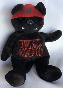 NWO Hollywood Hulk Hogan Heavyweight Champion Nitros Beanie Bear WCW WWF-PB3 - Picture 1 of 10
