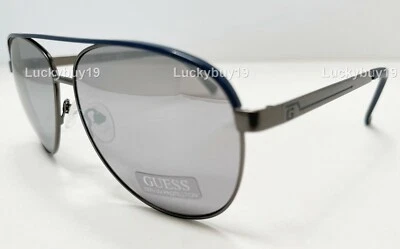  NUEVO CON ETIQUETAS ADIVINA GF0172 AVIATOR Gafas de sol auténticas plateadas negras espejadas/1209/ Nuevas Foto 1 de 4