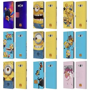 OFFICIAL DESPICABLE ME 4 GRAPHICS LEATHER BOOK CASE FOR SAMSUNG PHONES 3 - Picture 1 of 14