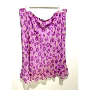 Apostrophe skirt Y2K Flare festive floral pink business casual women's 20-22 - Picture 1 of 6