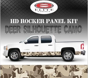 Deer Buck Hunting Camo Rocker Panel Graphic Decal Wrap Truck SUV - 12" x 24FT - Picture 1 of 3