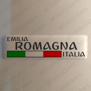 Emilia Romagna Italia Adesivi Adesivo Bandiera 120x30mm Resinati 3D Resinato - Imagen 1 de 1