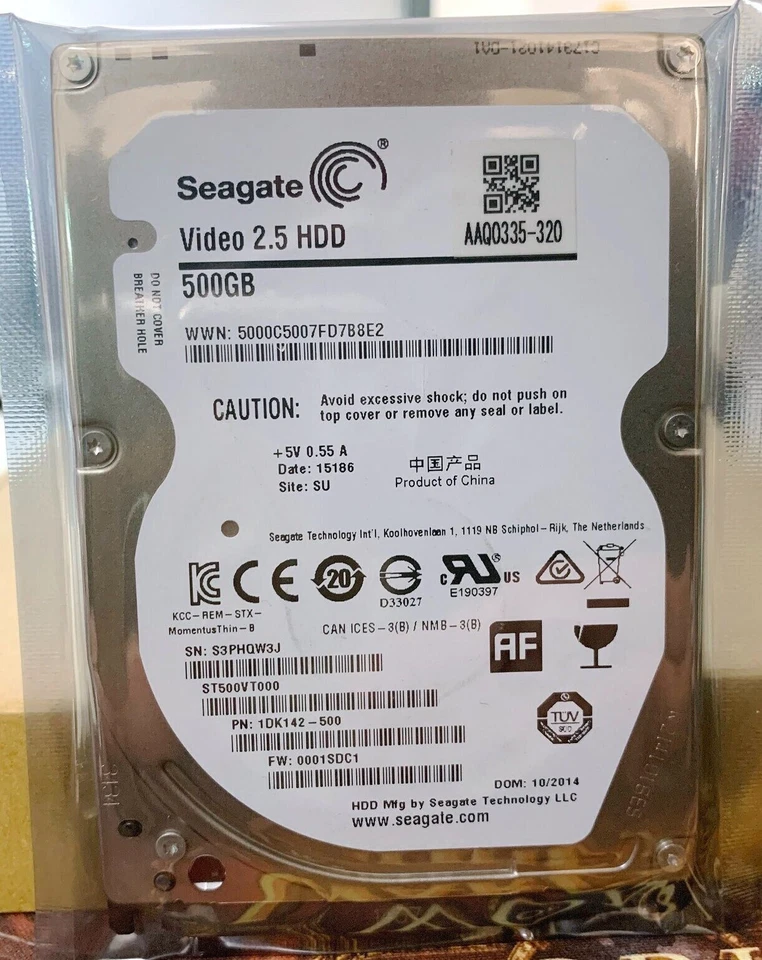 Seagate Video 500GB ST500VT000 5400RPM SATA 2.5" Laptop HDD Hard Disk Drive - Image 1 of 1
