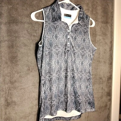 Camiseta sin mangas PGA Tour Golf para mujer talla M azul geométrica sin mangas pulóver Foto 1 de 4