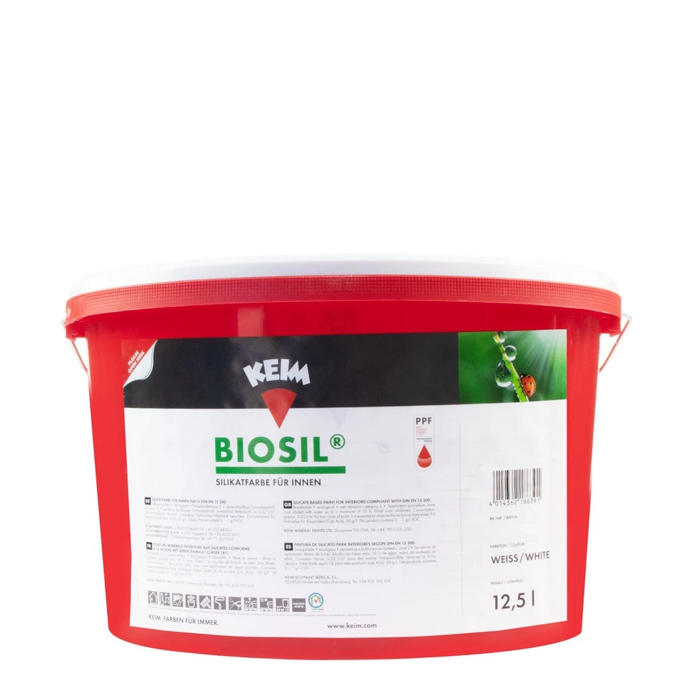 Germ Biosil 12.5L White, Wall Paint, Silicate Paint, Suitable for Allergy Sufferers - Image 1 of 1
