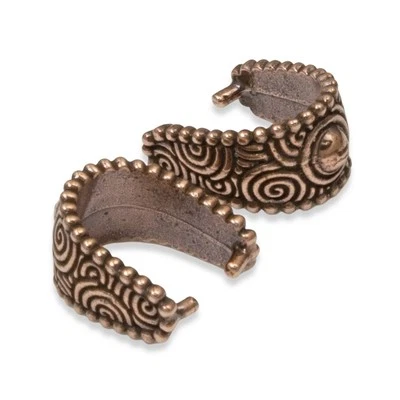 4 grandes fianzas de pellizco en espiral de cobre, soportes colgantes de joyería TierraCast Foto 1 de 4