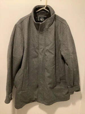 Dockers Mens Wool Blend Walking Coat With Quilted Bib Size XXL Jacket Gray New - Image 1 of 4