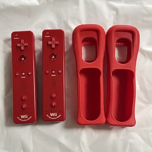 Lot 2 Nintendo Official Wii Motion Plus Inside Controller Red RVL-036 Japan - Picture 1 of 5