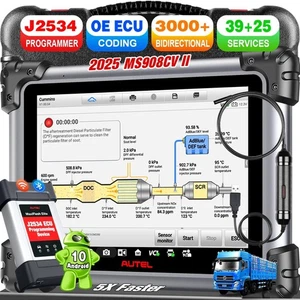 Autel MaxiSys MS908CV II Heavy Duty Truck Diesel Diagnostic Scanner DPF Regen - Picture 1 of 19