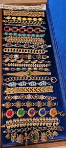Vintage Mod Bracelet Lot Of 23.2 Lbs +.11 Signed Monet Avon Brighton Bogoff Liz  - Picture 1 of 21