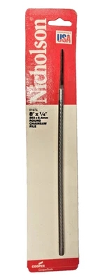 01974 Nicholson 8" X 1/4" Round Chain Saw File Knurl Cut Carded - Image 1 of 4