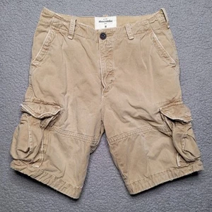 Abercrombie Shorts Kids Boys 16 Khaki Cotton Cargo Utility Pockets Casual 90s - Picture 1 of 6