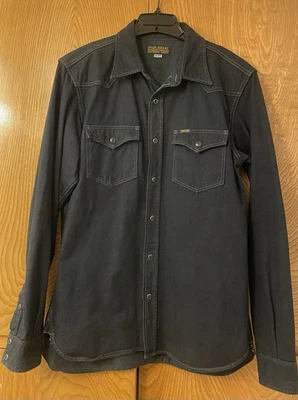 Camisa Western Para Hombre Iron Heart Denim Perla Snap con Perlas Negras Talla XXLarge Foto 1 de 4