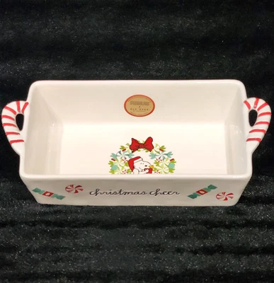 Peanuts X Rae Dunn Snoopy Kastenform '25 CHRISTMAS CHEER 9x3" Zuckerstange Griffe - Bild 1 von 4