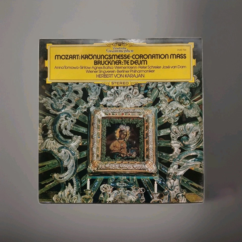 LP TOMOWA Mozart Krönungsmesse Bruckner Te Deum  Karajan STEREO DGG BRASIL Seald - Bild 1 von 2