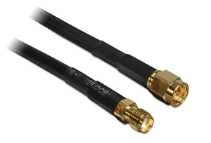 3x Antennenverlängerungskabel, HF SMA Stecker an SMA Buchse, 2m, Delock [88443] - Bild 1 von 2