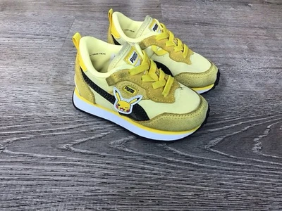 Puma X Pokémon Pikachu Collab Size 5.5C (Toddler) Yellow Sneakers 387818-01 - Image 1 of 4