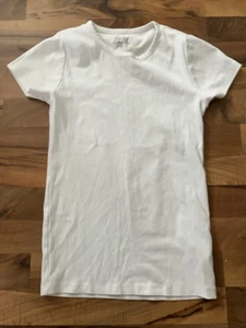 J. CREW Fine Rib Cotton Tee Size Small Bleach White short sleeve - Picture 1 of 4