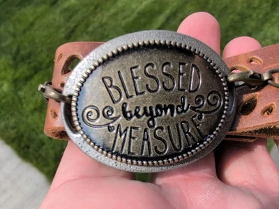 Blessed Beyond Measure Leather Banded Bracelet - Image 1 of 4