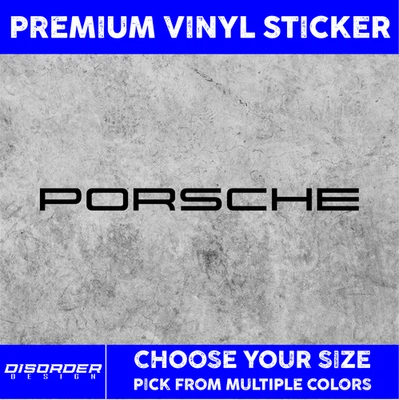 PORSCHE [VINYL STICKER]-for Car/Truck WINDOW-LAPTOP-FOLDER-YOU PICK COLOR/SIZE - Image 1 of 4