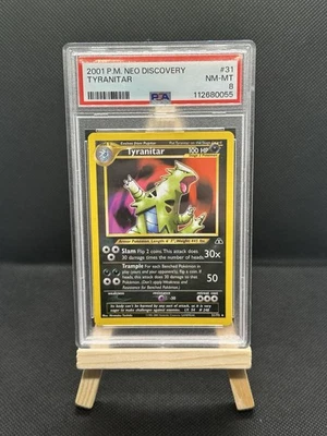 Pokémon TCG Tyranitar Neo Discovery Non Holo Nm Psa 8 Vintage - Image 1 of 2