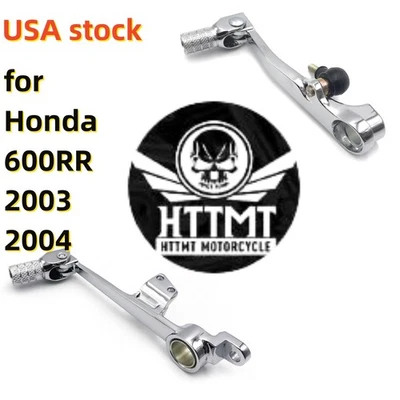 摩托车可折叠变速器和后脚杠杆适用于本田 CBR600RR 2003 - 2004 03-04 — 第 1/4 张图片
