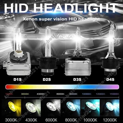 D1S D2S D3S D4S HID Xenon  Bulbs Replace LED Headlight 6000K 8000K 10000K 12000K - Image 1 of 4
