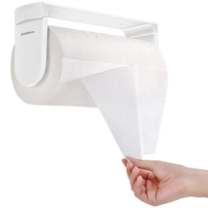 ONE HAND TEAR Paper Towel Holder Under Cabinet Adhesive or Drilling Installat... - Picture 1 of 9