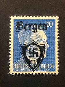 Deutschland WWII Propagandaaufdruck (BERGEN) 20 Rpf. MNH /s1 #525 - Bild 1 von 2