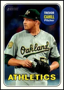 2018 Topps Heritage High Number #533 Trevor Cahill NM-MT Athletics ID:161673 - Picture 1 of 2