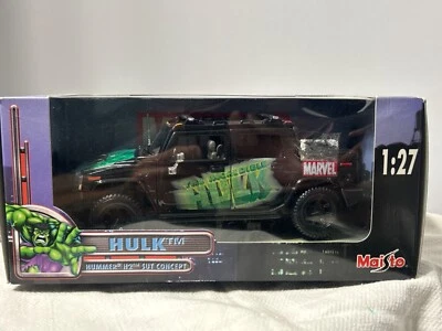 MAISTO 1:27 MARVEL THE HULK HUMMER H2 SUT CONCEPT DIECAST TRUCK 2003 - Image 1 of 4