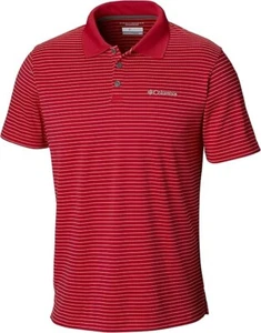 Columbia Uomo Utilizer Polo a Righe III, Rosso Montagna - Foto 1 di 2