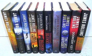 10 James Rollins hardcover books 3 Sigma Force, 3 Sanguines, both Tucker Wayne - Picture 1 of 4
