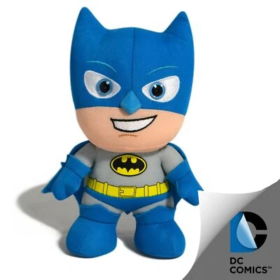 DC COMICS BATMAN BLUE GREY SUPERHERO KIDS FUN PLUSH TOY 15cm **FREE DELIVERY** - Image 1 of 3