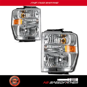 Fits 2008-2014 Ford E150 E250 E350 E450 Econoline Van Headlights Assembly - Picture 1 of 4