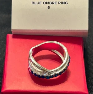 AVON Blue Ombre Ring Women's Ring Size 6 NEW in Box 2023 Christmas Gift - Picture 1 of 2