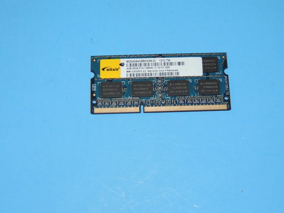 M2S4G64CB8HG5N-DI GENUINE ELIXIR LAPTOP MEMORY 4GB DDR3 PC3-12800S-11-10-F2 - Image 1 of 1