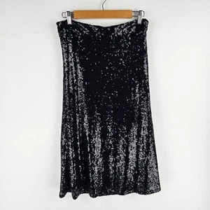 Decjuba Skirt Womens Size Small Black Sequin Midi Lined Limited Edition Party - Picture 1 of 5