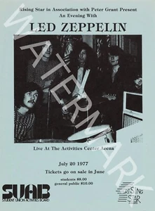 Led Zeppelin - Arizona State University - 1977 Vintage Music Poster - Picture 1 of 1