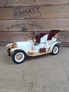 Decorative Vintage Style Rolls Royce Silver Ghost Tin metal Car - Picture 1 of 14