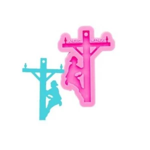 Bulk lot of 51 molds Silicone lineman key chain mold - Picture 1 of 2