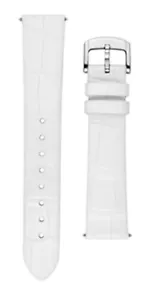 Bracelet Montre M-WATCH Par Mondaine Ltd de Vrai Cuir Blanc 18mm FC9018.10Q.1 - Picture 1 of 1