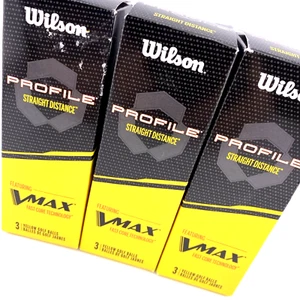Brand New Wilson Profile V Max Yellow Golf Balls Lot Of 9 In Box - Picture 1 of 6