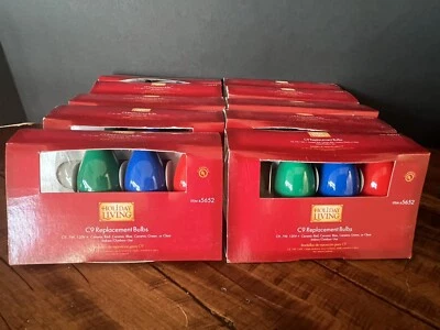 10 Sets (4 Pack)  Holiday Living Multi Color C9 Ceramic  Replacement Bulbs 9-20 - Image 1 of 4