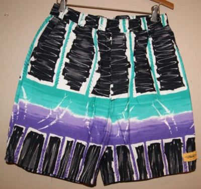 Vintage  Hobie Shorts Men Size M Cotton Tie Dye Print USA Y2K (ToteAA) Foto 1 de 4