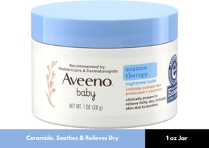 Bálsamo nocturno Aveeno Baby Eczema Therapy con tarro de avena coloidal de 1 oz - Imagen 1 de 3