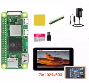 Raspberry Pi Zero 2 W Starter Kit 7in Touch Screen Power Supply Heatsink Header - Afbeelding 1 van 9